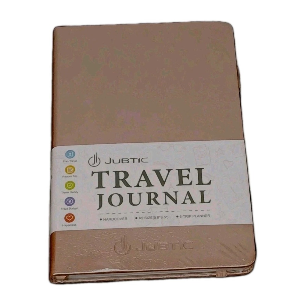 Travel Journal A5 Rose Gold Faux Leather Sealed Wanderlust Vacation RV Planner